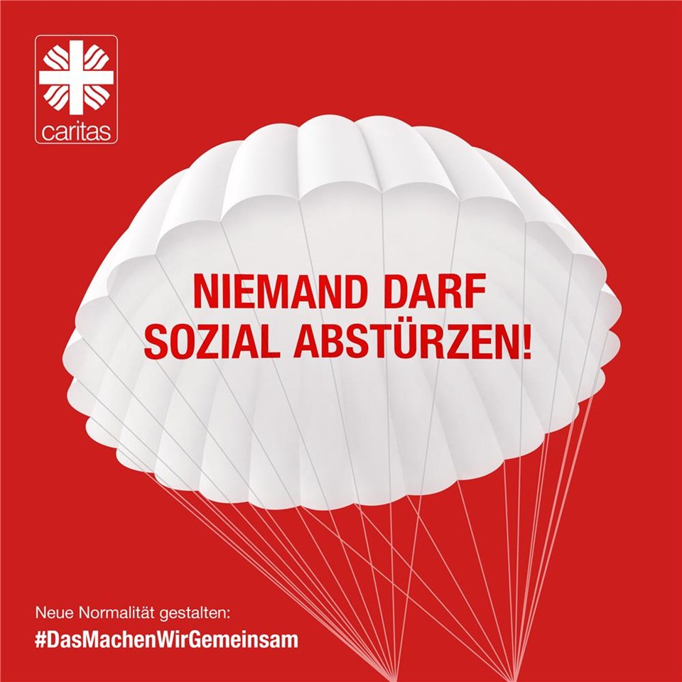 Kampagne 2021 Phase II - Niemand darf Sozial Abstürzen - Motiv 1x1