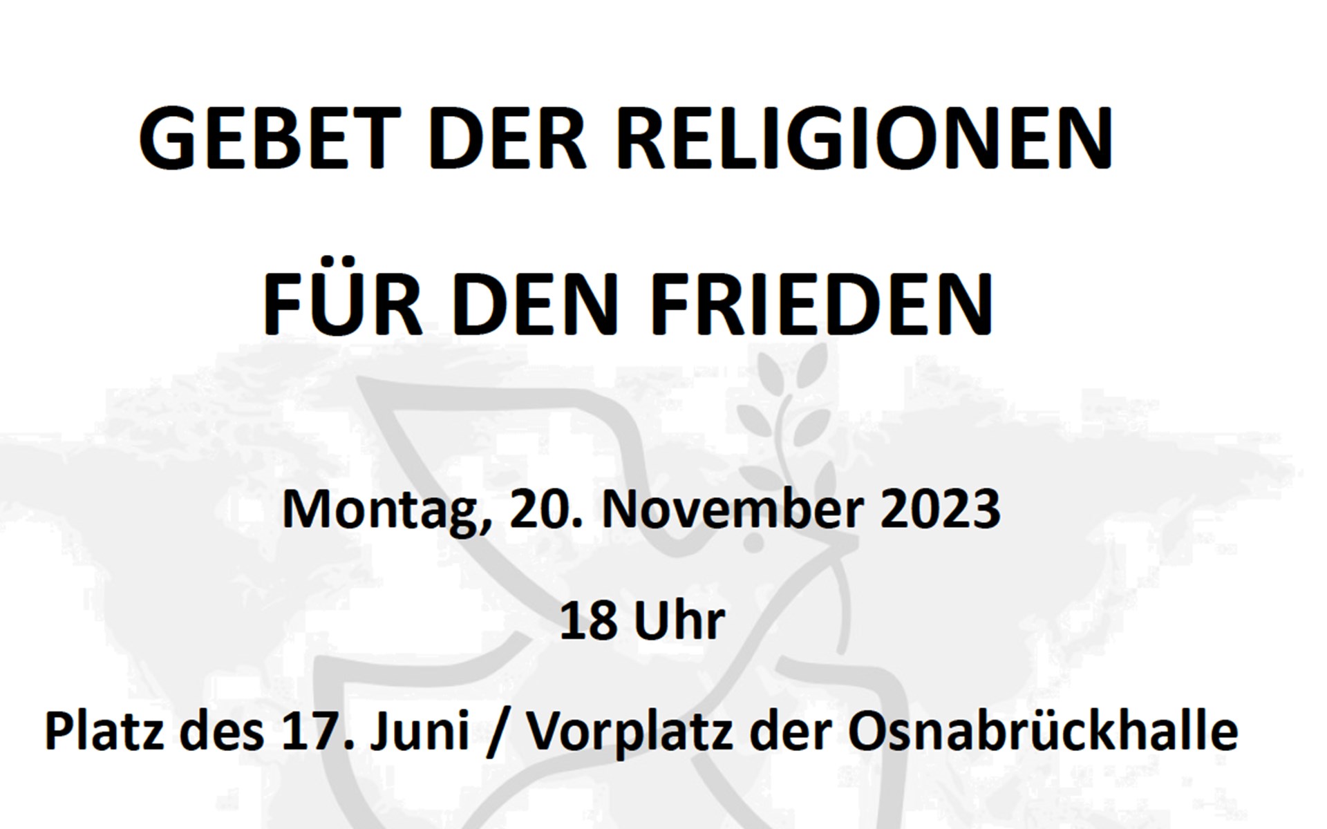 Gebet der Religionen